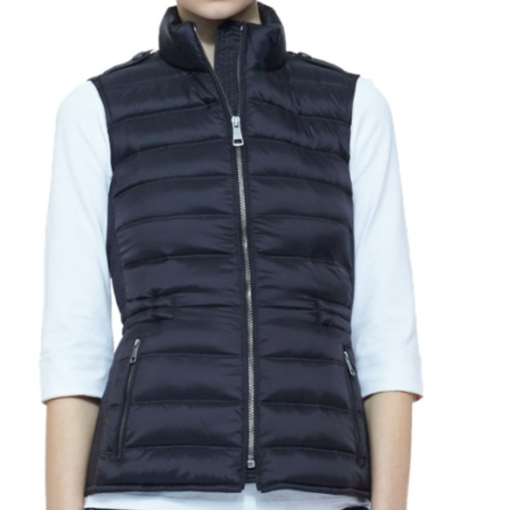 Women’s black down puffer Burberry vest size XS